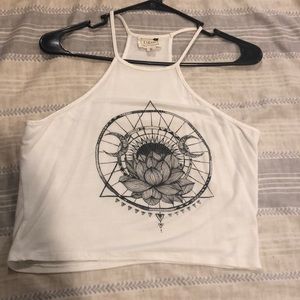 White crop top